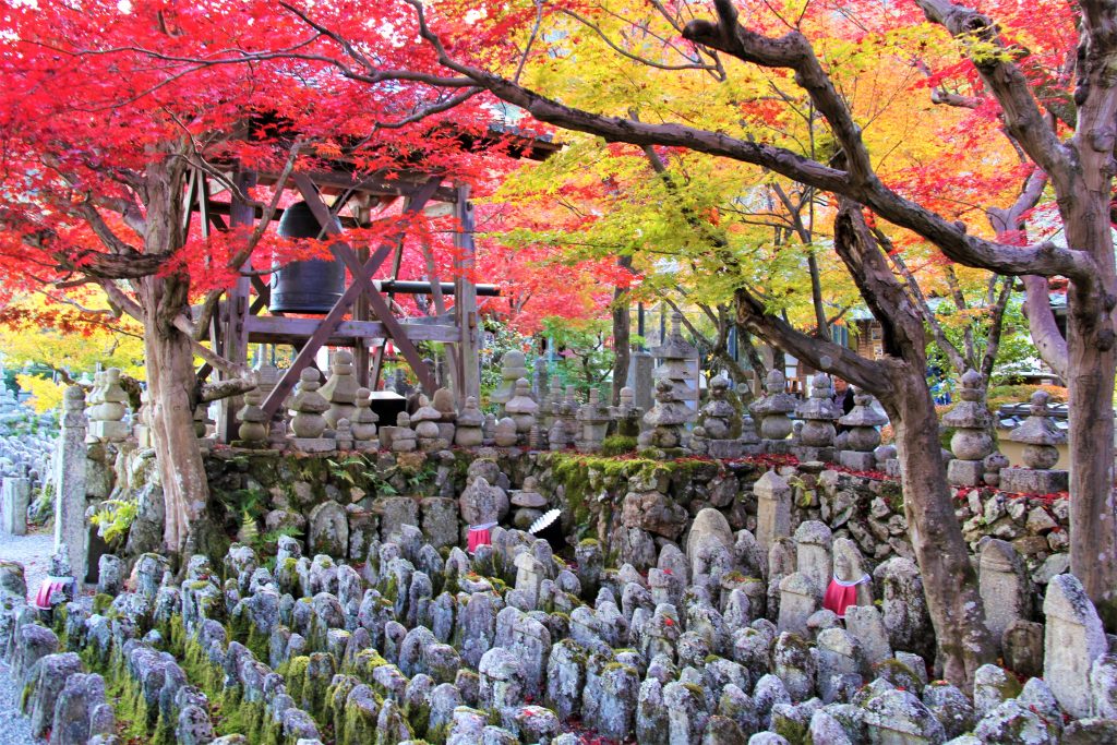 京都　観光　奥嵯峨野　紅葉　穴場　スポット　化野念仏寺（あだしのねんぶつじ）　 愛宕念仏寺（おたぎねんぶつじ）